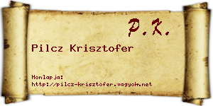 Pilcz Krisztofer névjegykártya